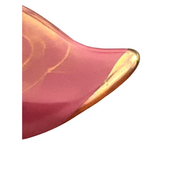 Vintage Artisan Pottery Clay Pin Brooch Wine Gold Abstract MCM Estate 2.5" - Picture 2 of 6